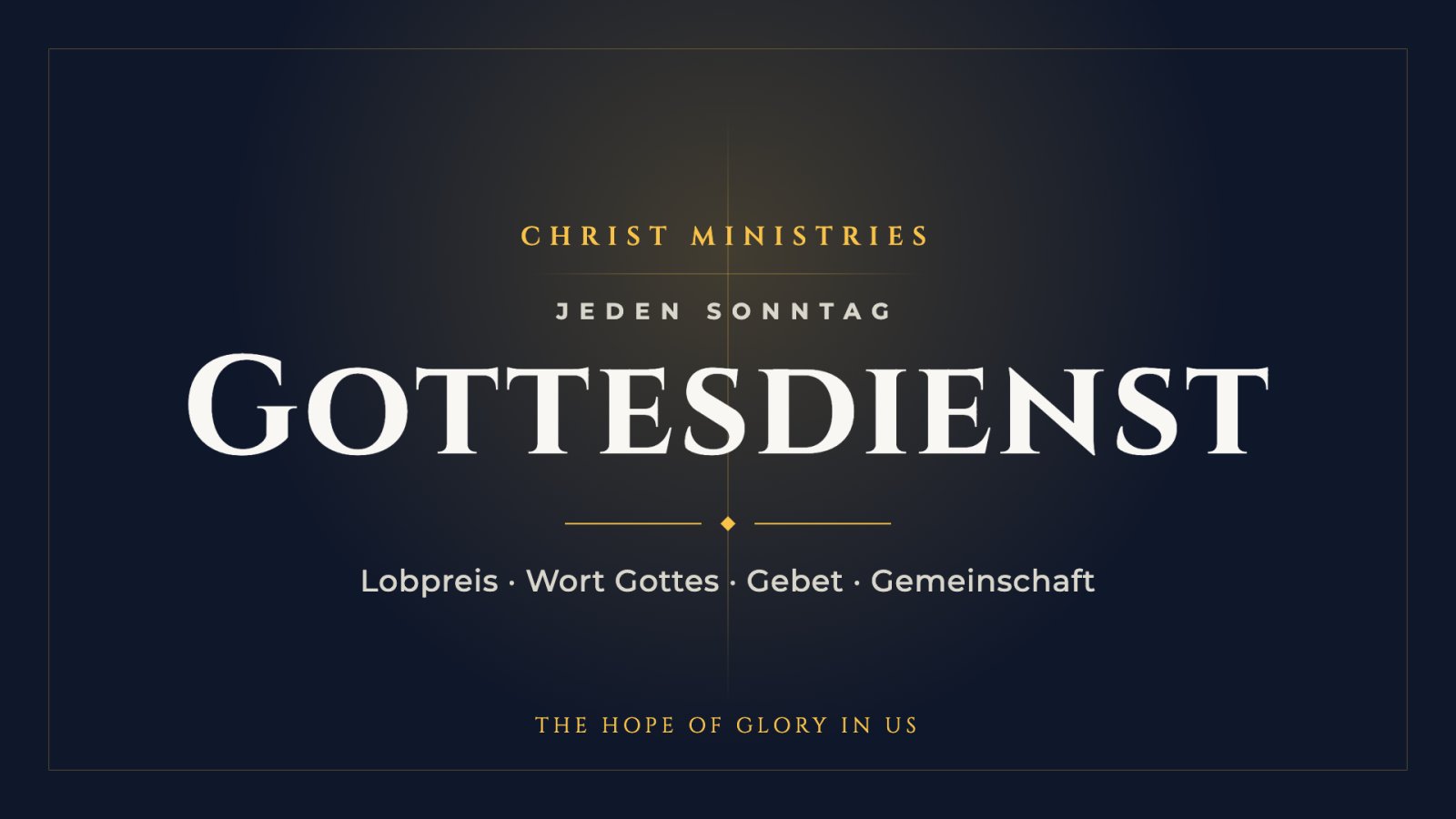Jubiläumsgottesdienst – 4 Jahre Christ Ministries